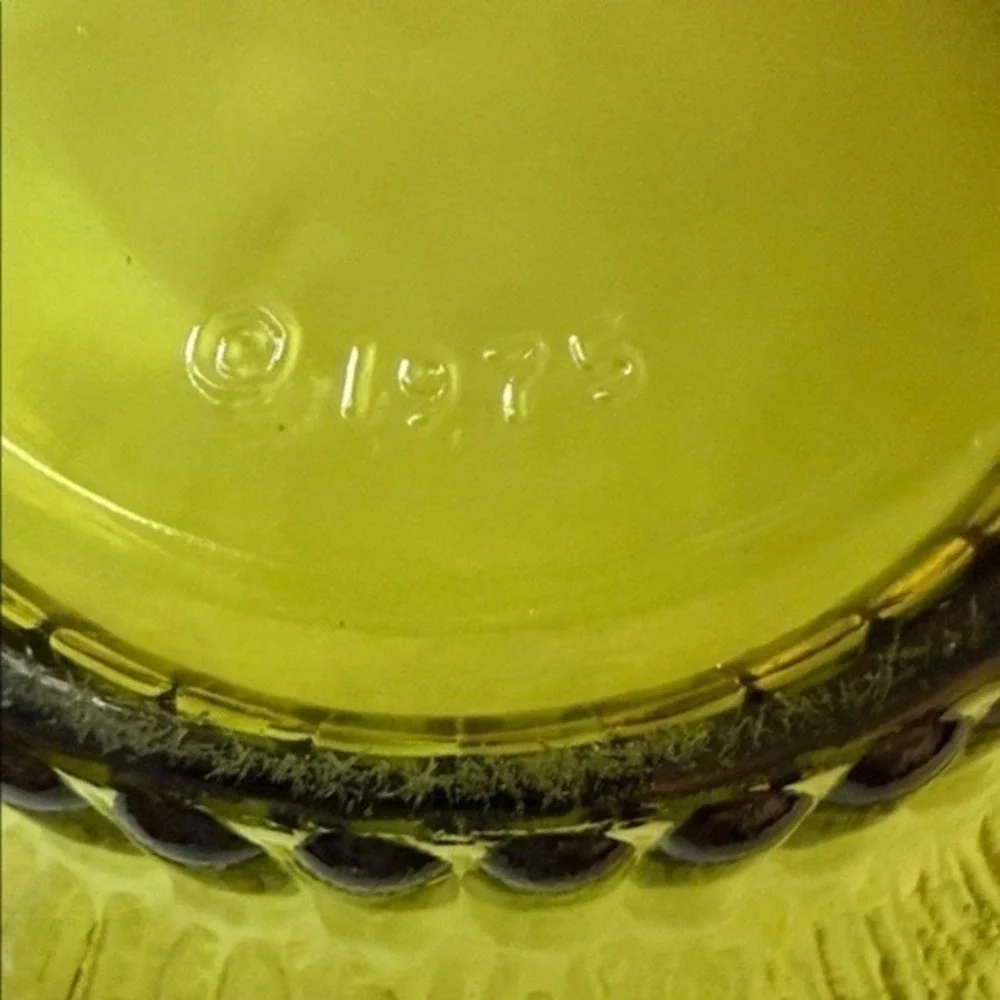 Olive Green Glass Food Storage Bowl